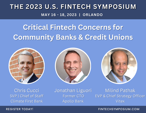 Chris Cucci - Climate First Bank - Jonathan - Liguori - Milind - Pathak - Vitex - U.S. Fintech Symposium