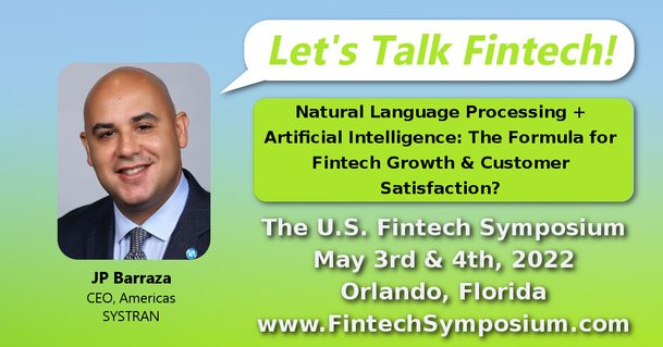 JP Barraza from SYSTRAN at the U.S. Fintech Symposium