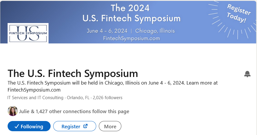 The U.S. Fintech Symposium on LinkedIn